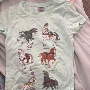 Kids Horse Print T-Shirt - Green